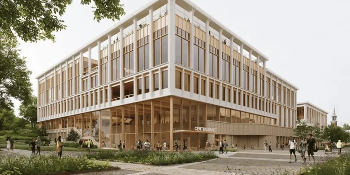 Henning Larsen designs timber community centre in Sweden