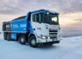 Scania deploys first electric 8x4 mining tipper in Sweden